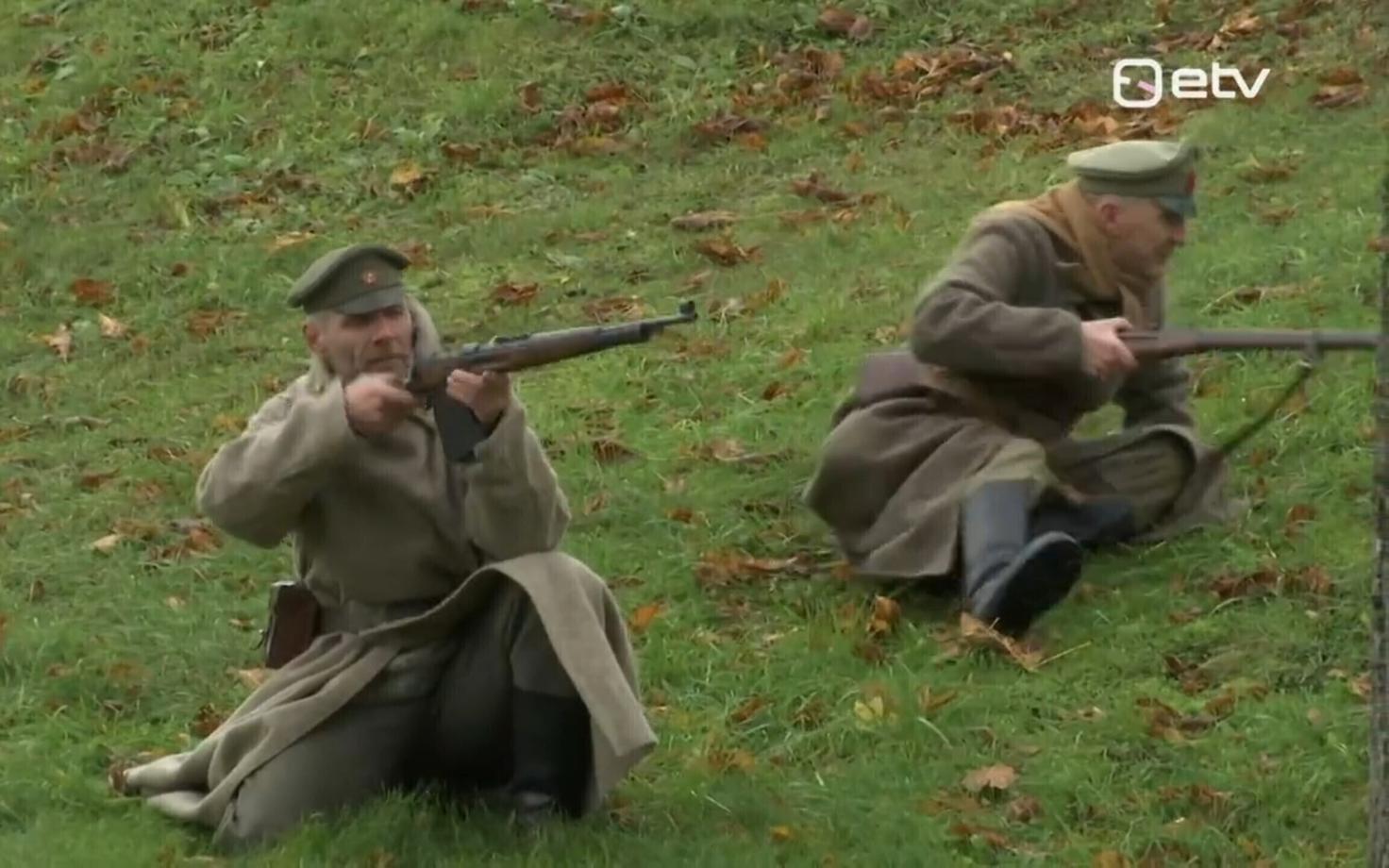 Enactment of War of Independence battle in Haapsalu.