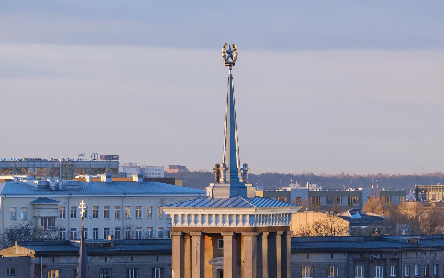 The five-corner Soviet star is still visible on some buildings in Estonia.