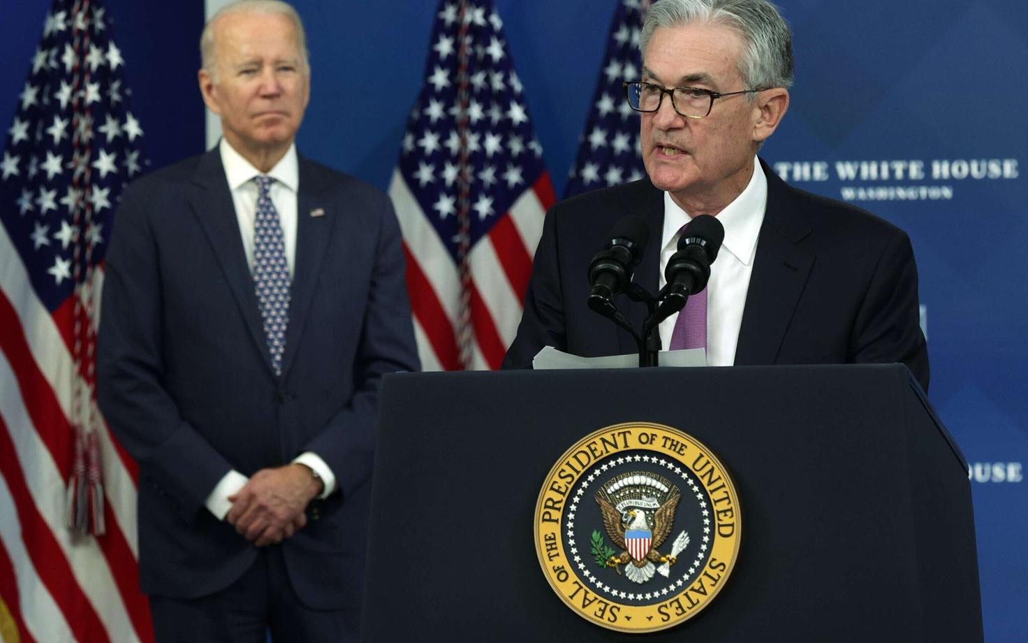 Joe Biden ja Jerome Powell.