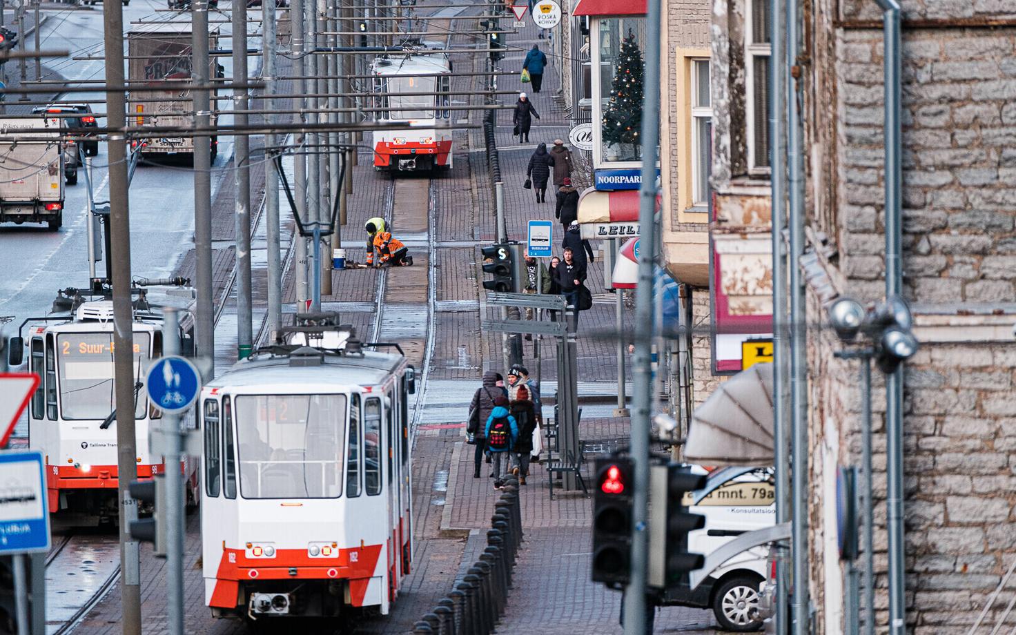 Таллиннские трамваи.