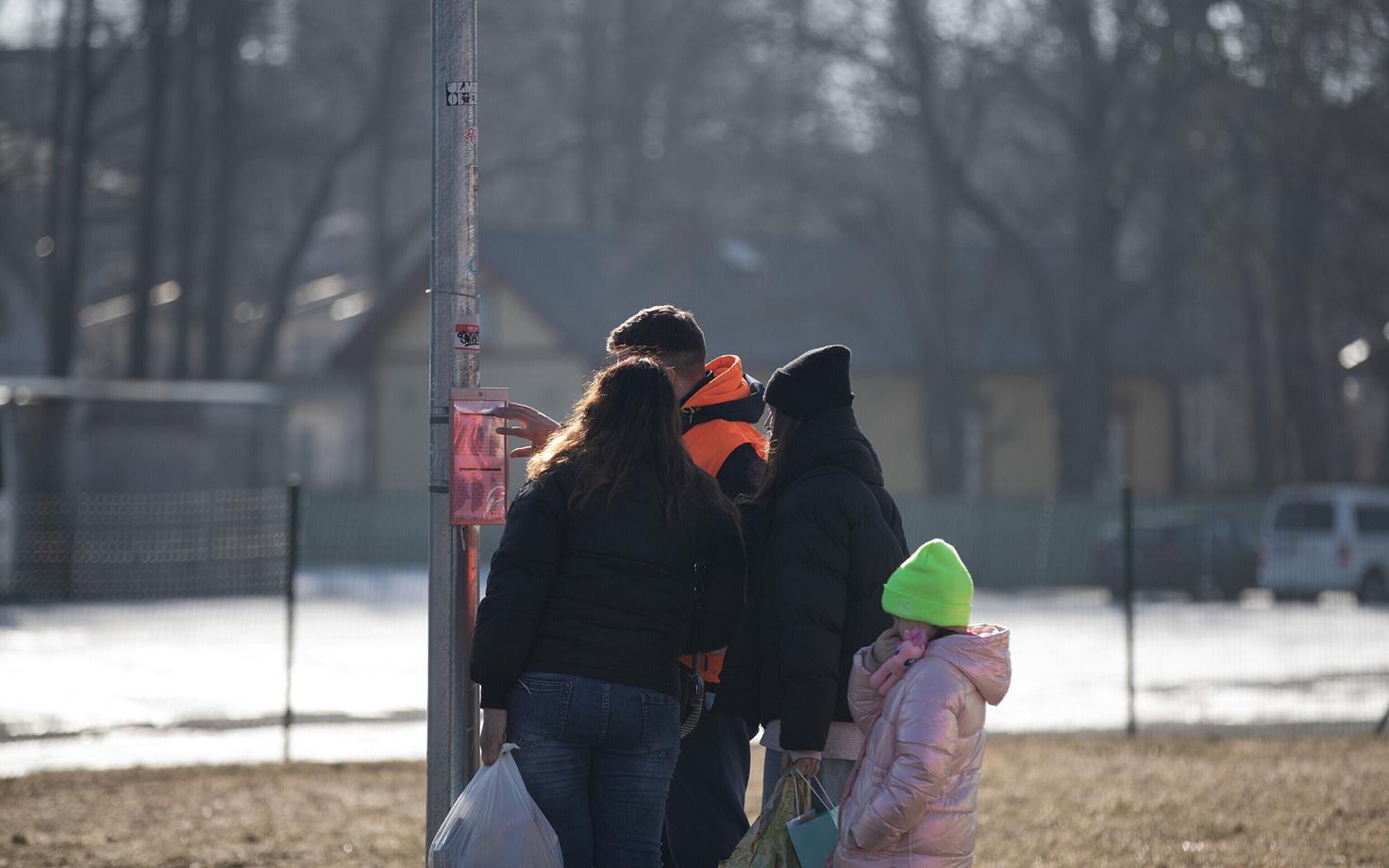 Украинские беженцы в Таллинне.