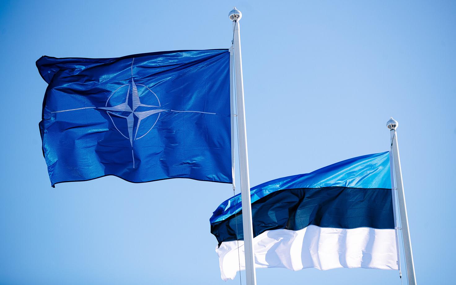 NATOA and Estonia flags.