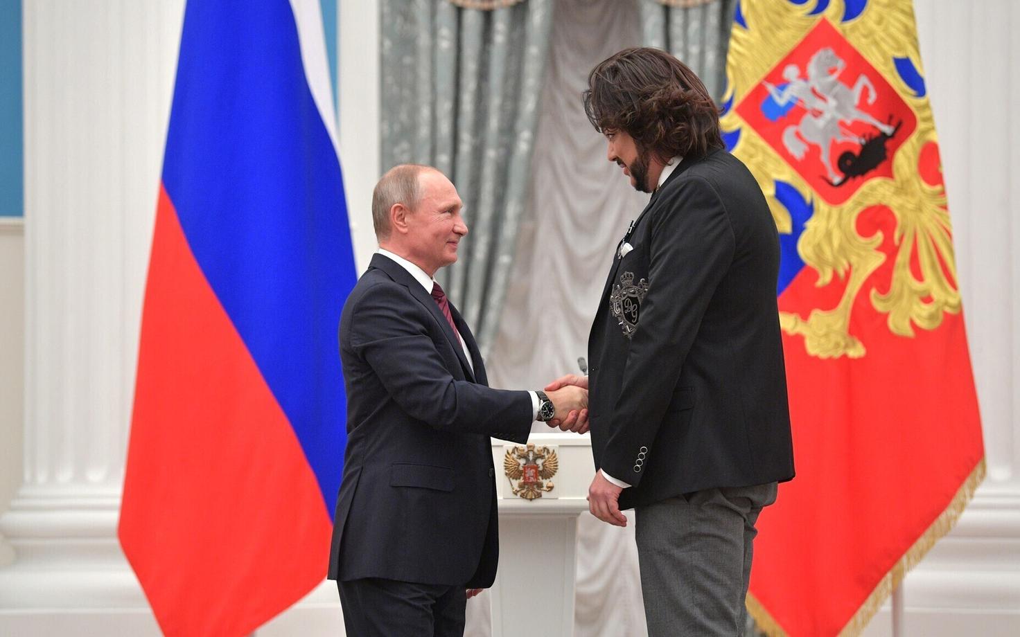 Kirkorov meeting with Vladimir Putin in the Kremlin in 2017.