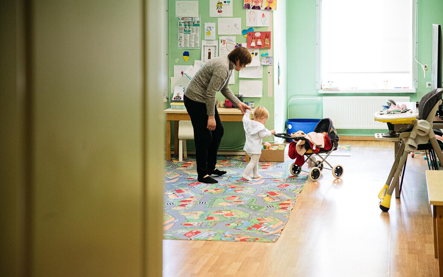 Ukrainian refugees' registration center in Tallinn.