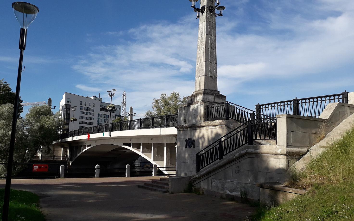 Victory Bridge (Võidu sild) in Central Tartu in 2020.