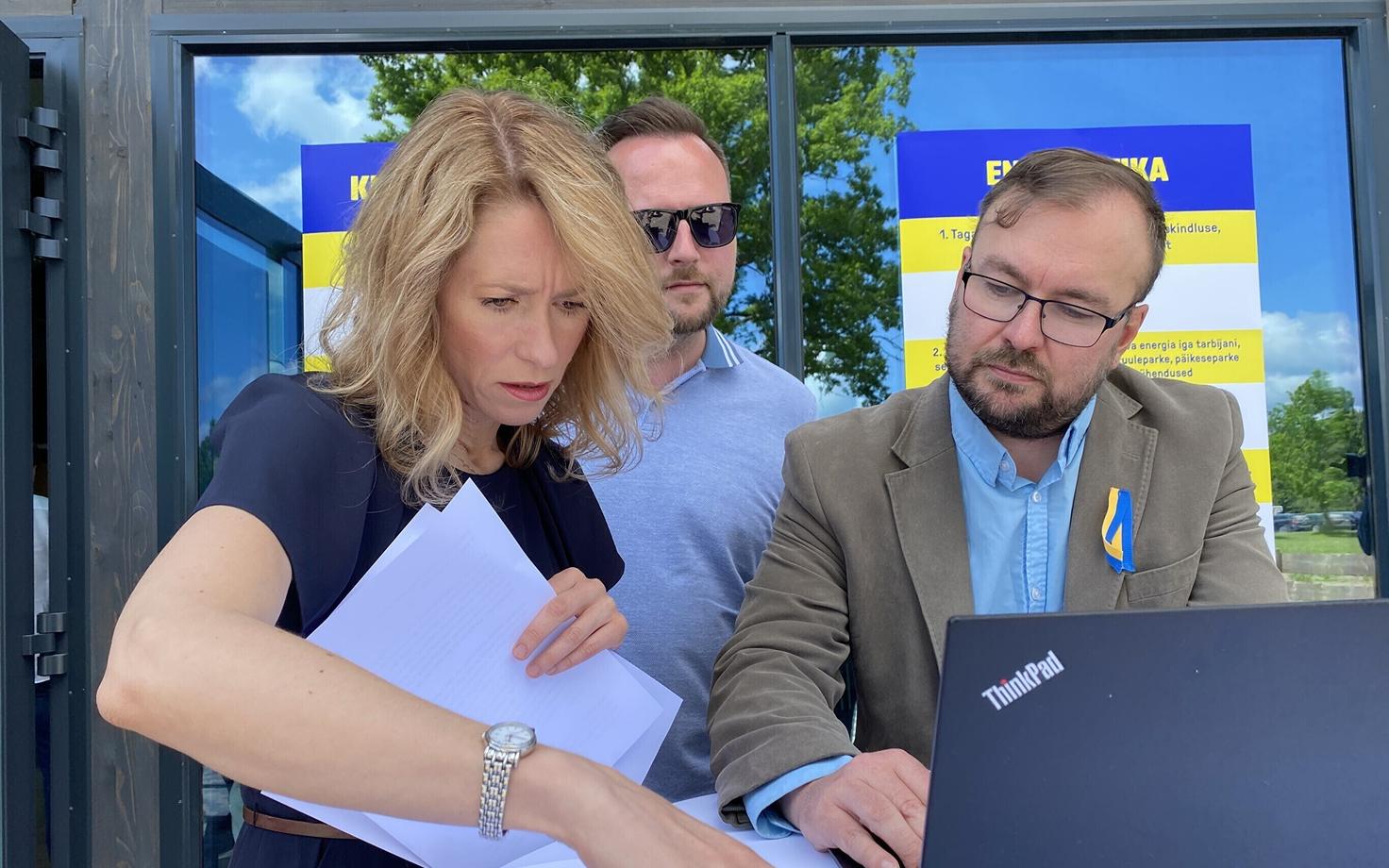 Reformierakonna esimees Kaja Kallas erakonna üldkogul.