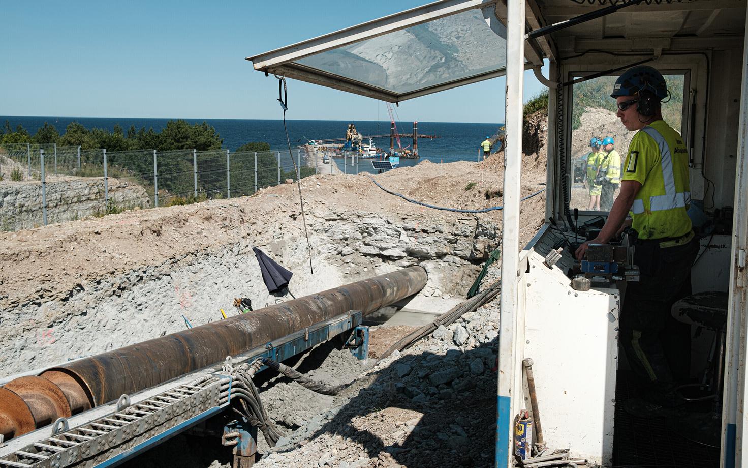 LNG terminal at Paldiski under construction in summer. The terminal is now functional.