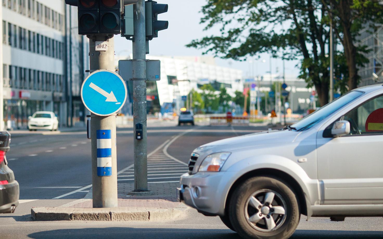 Cars on the streets of Tallinn