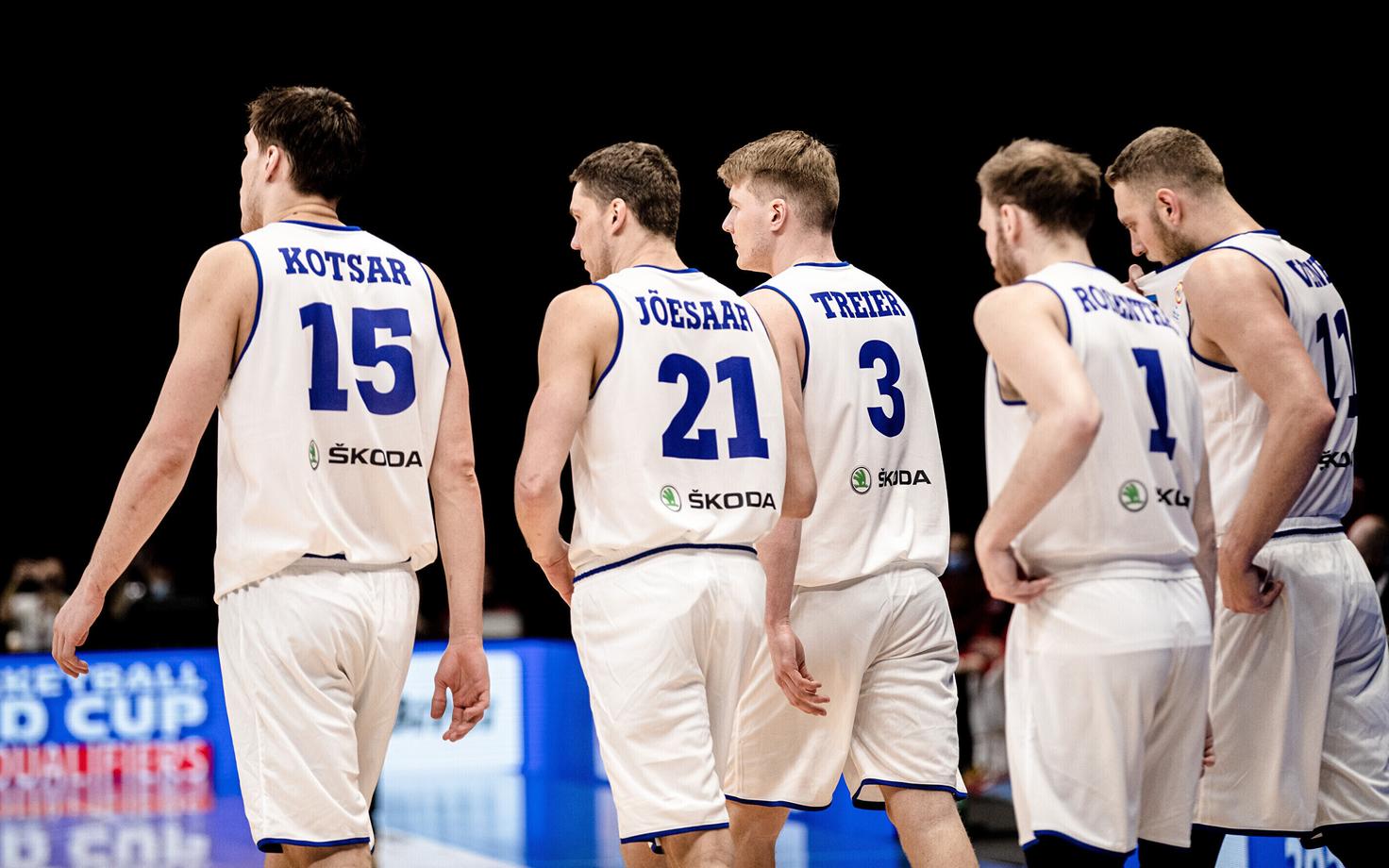 Some of Estonia's national basketball team players.