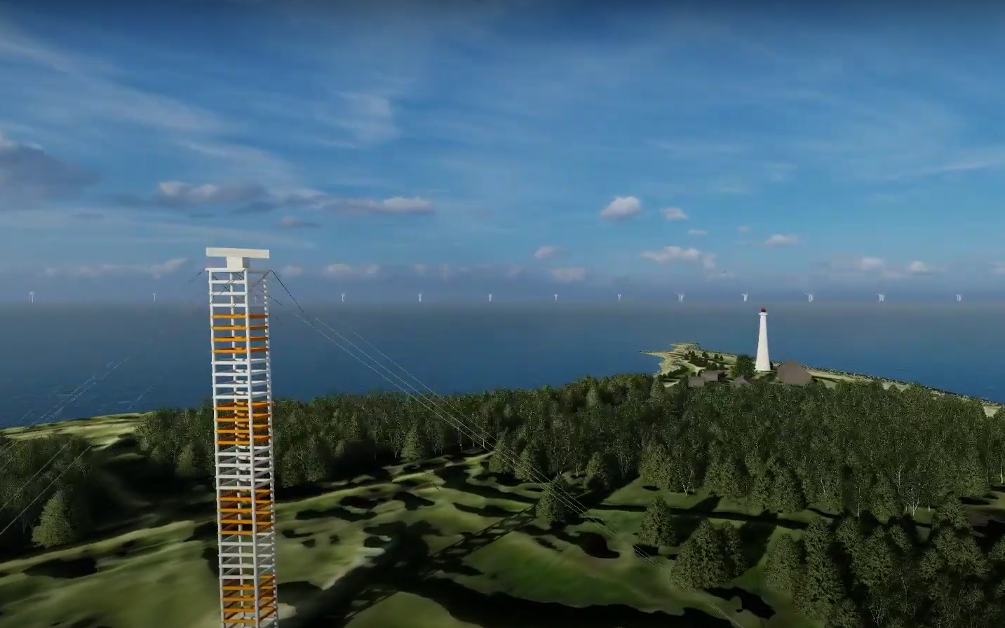 Визуализация морской ветряной электростанции Enefit Green в Рижском заливе.