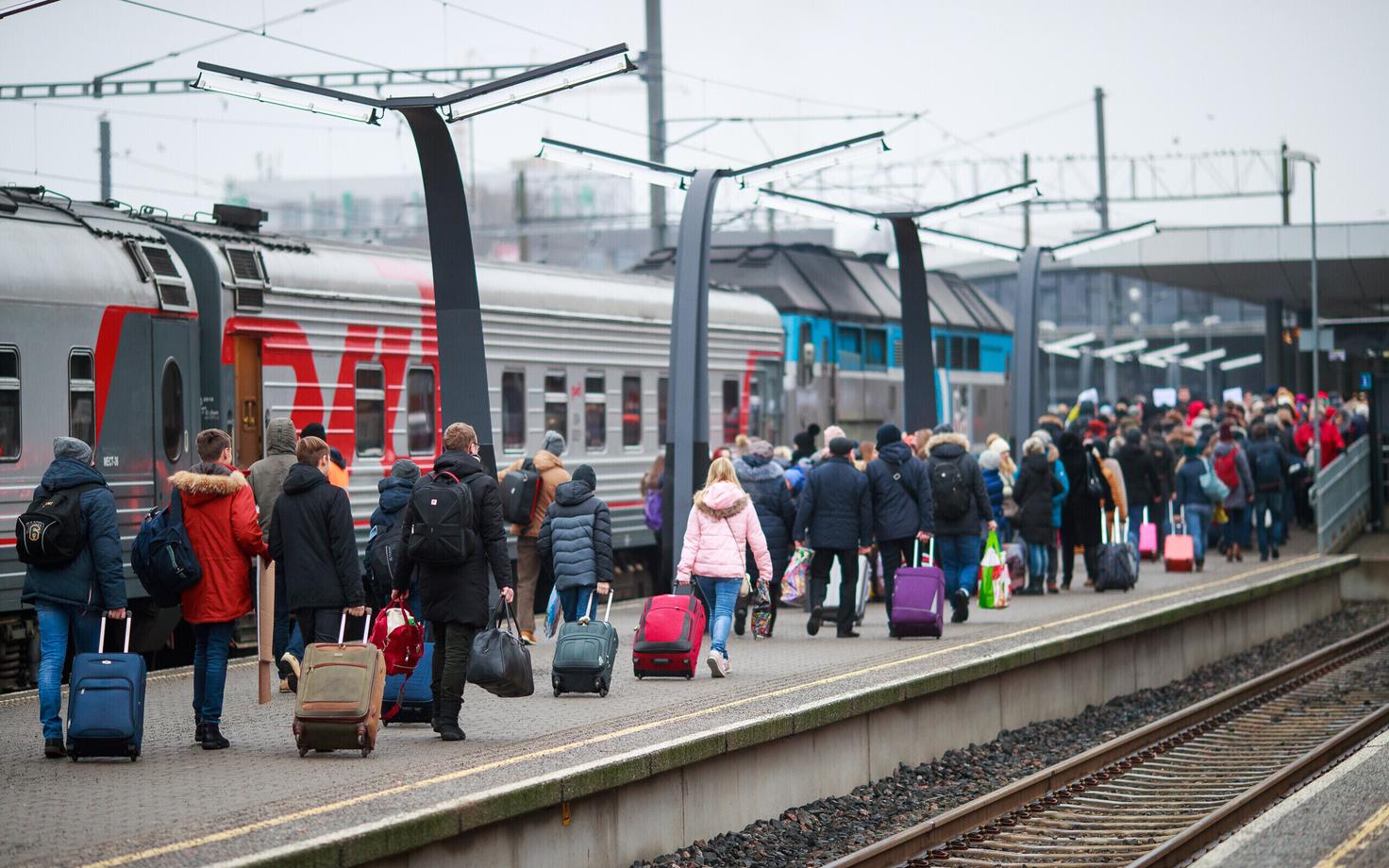 Прибытие российских туристов в Таллинн. 2019 год.