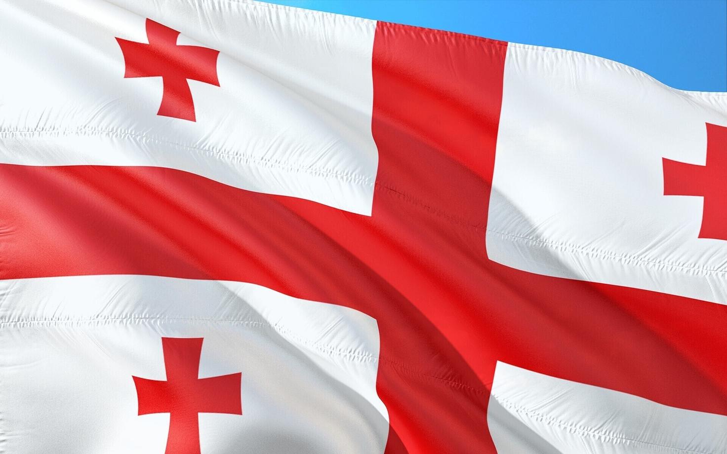 Флаг Грузии. Иллюстративная фотография.