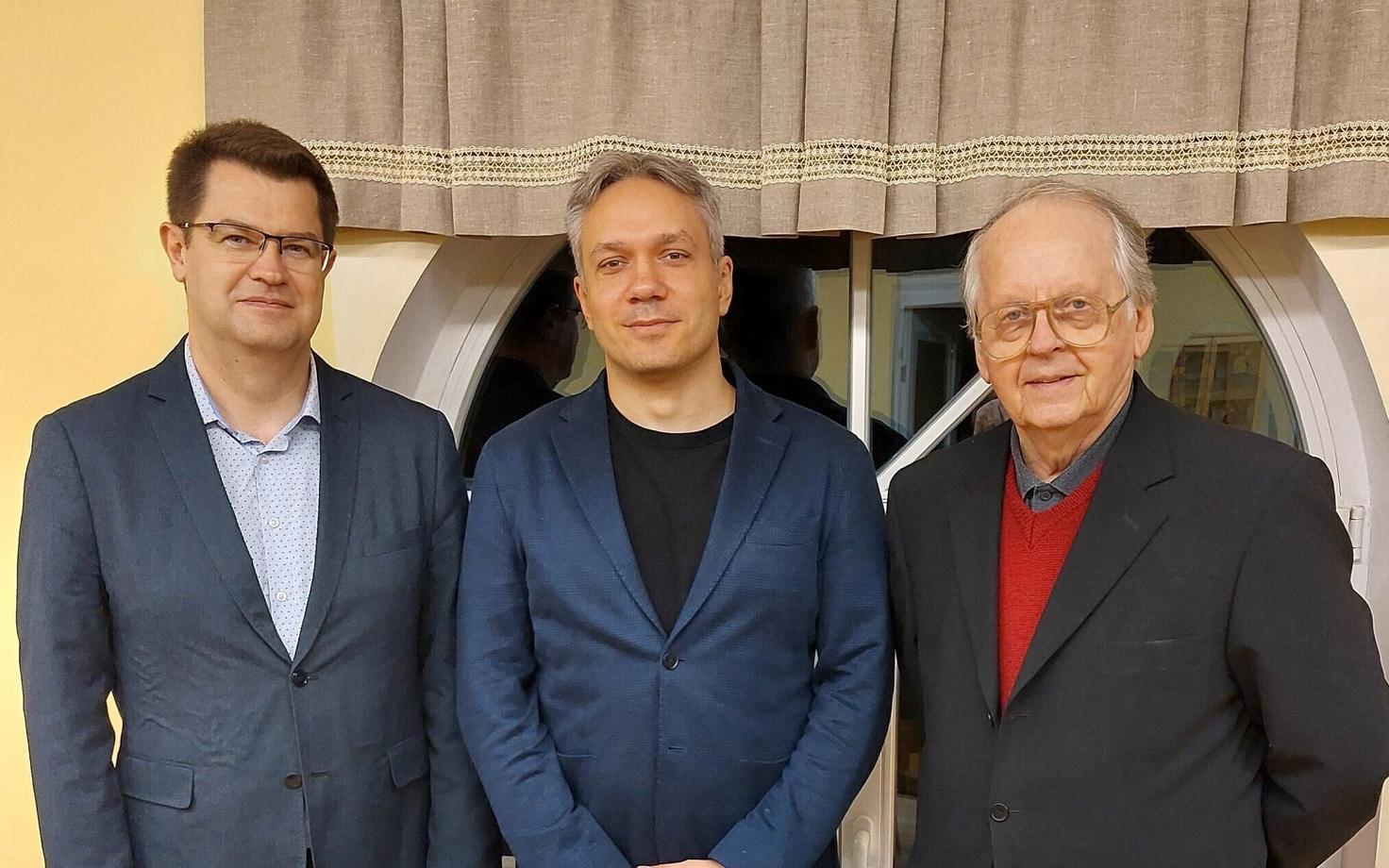 Марко Шорин, Андрей Коробейник и Энн Ээсмаа.