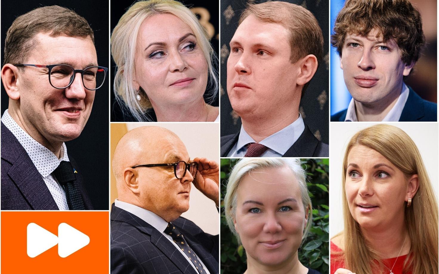 Потенциальные и определившиеся первые номера в первом избирательном округе Таллинна.