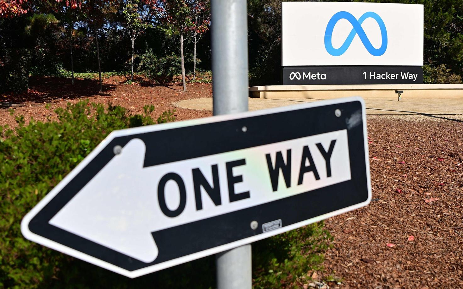 Facebooki emafirma Meta kontori logo Californias