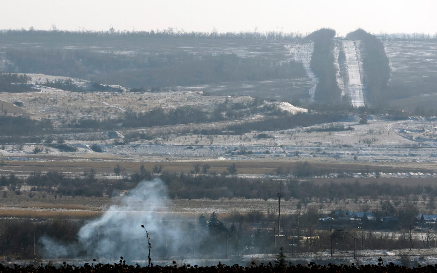 Линия фронта под Бахмутом.