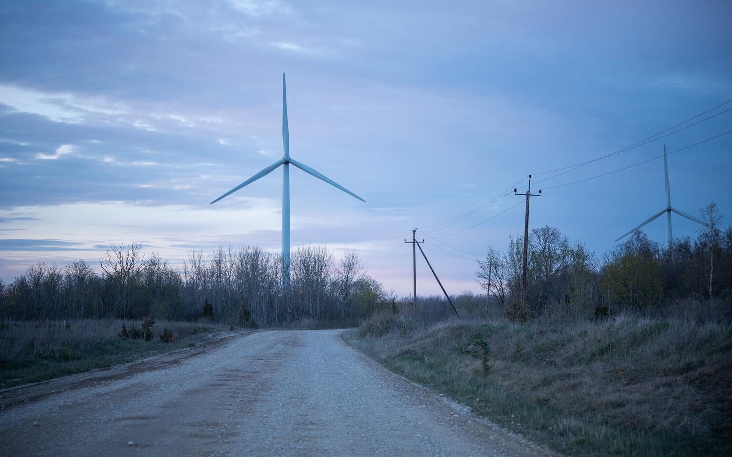 Wind turbines in Estonia.