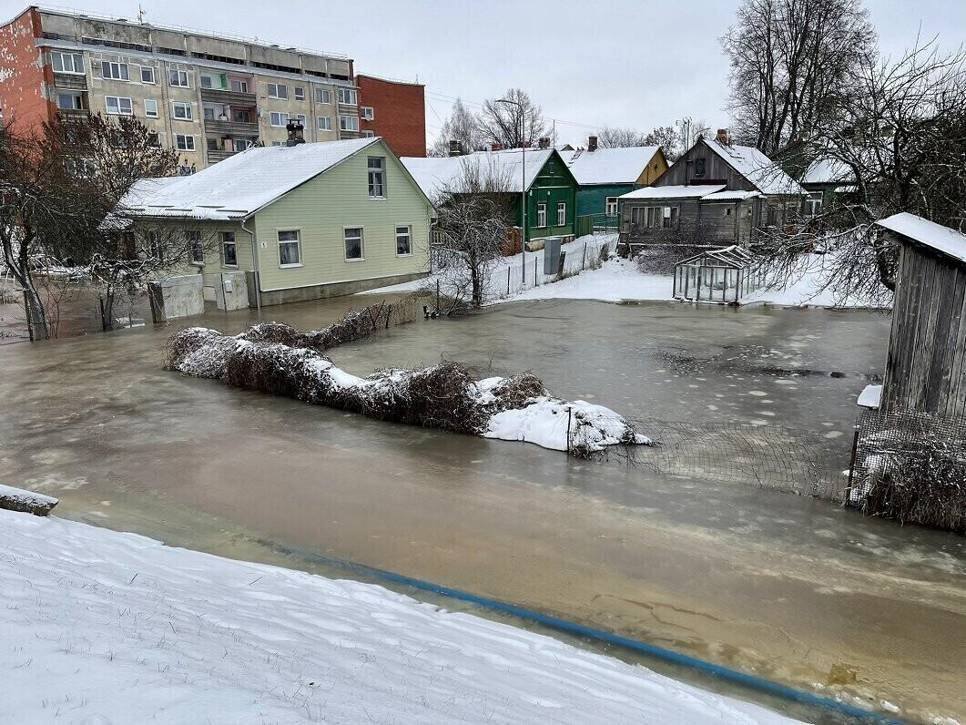 Наводнение в Екабпилсском крае Латвии в январе 2023 года.