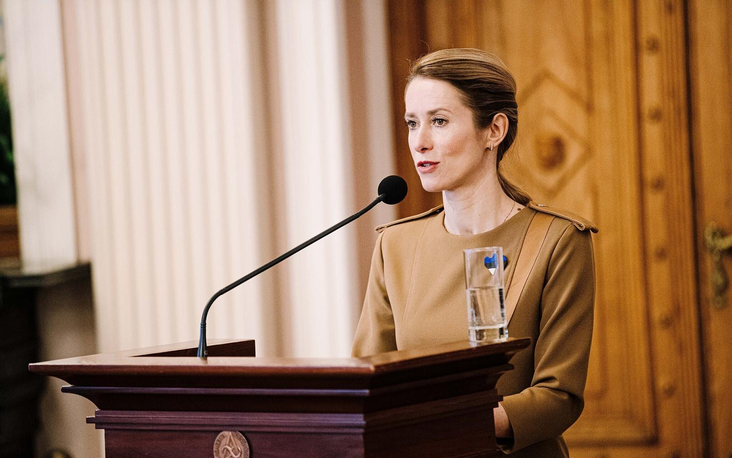 Премьер-министр Эстонии Кая Каллас на вручении государственных премий.