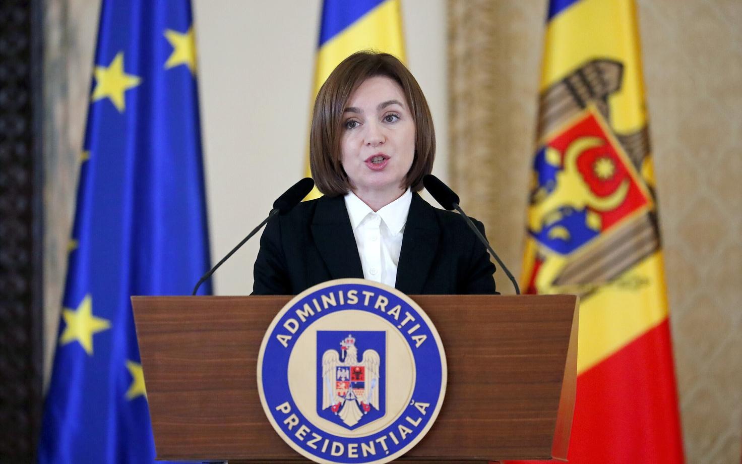 Moldova president Maia Sandu Rumeenias