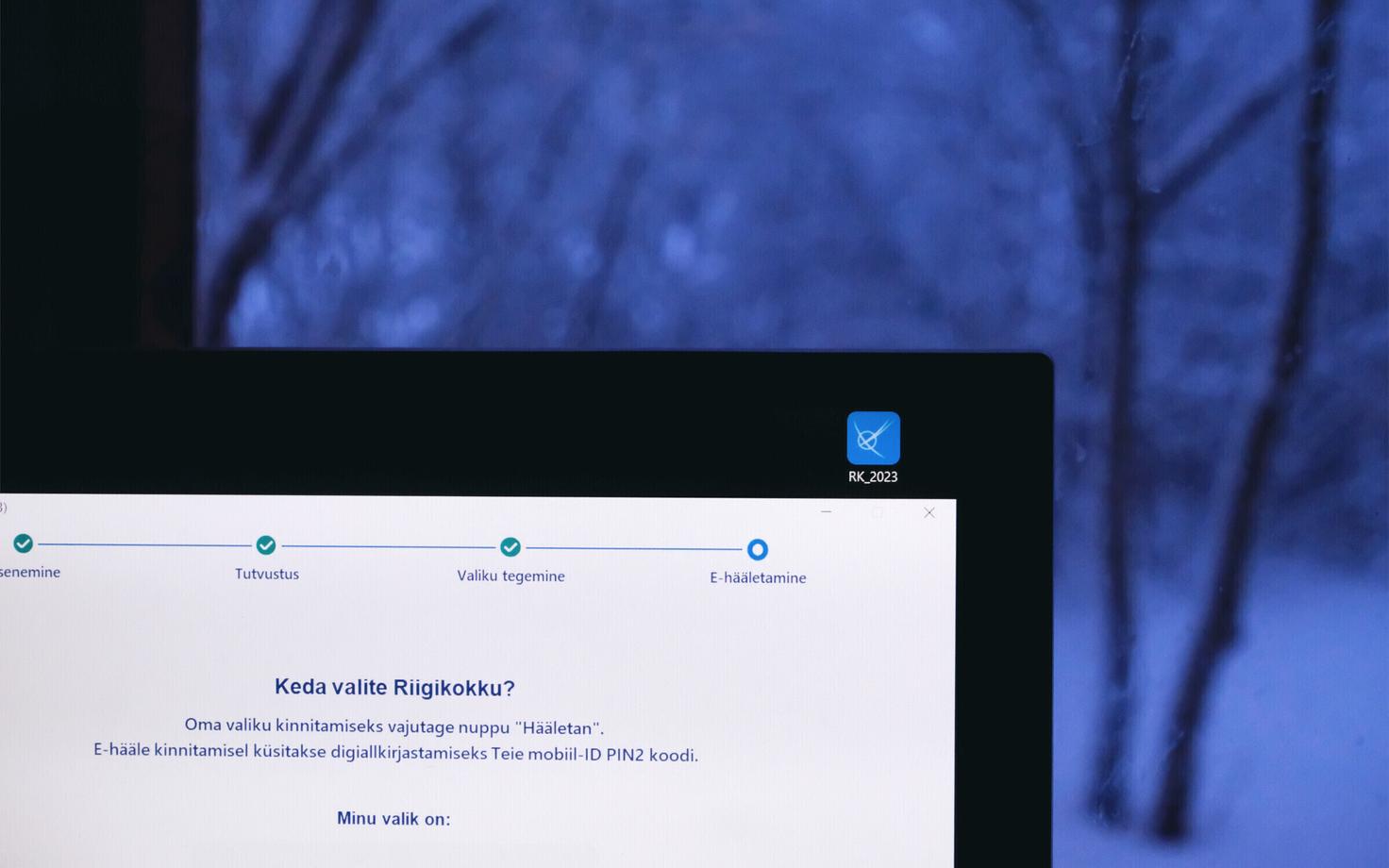 Online voting in the 2023 Riigikogu elections on Saturday evening. March 4, 2023.