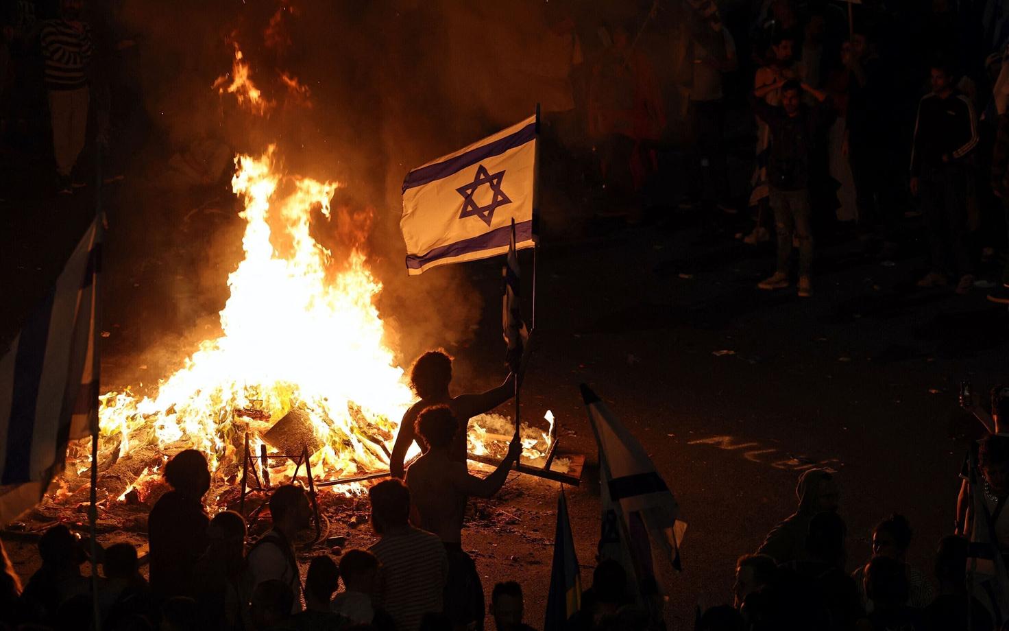 Антиправительственные протесты в Тель-Авиве.