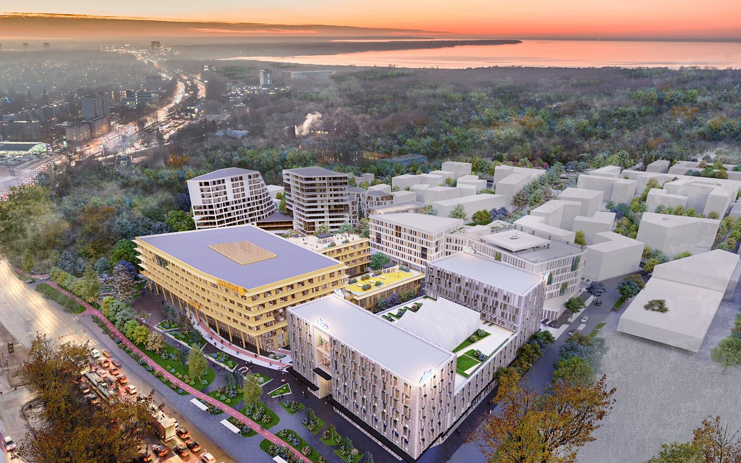 Renders of the planned Hipodroomi Quarter in Tallinn's Pelgulinn neighborhood.