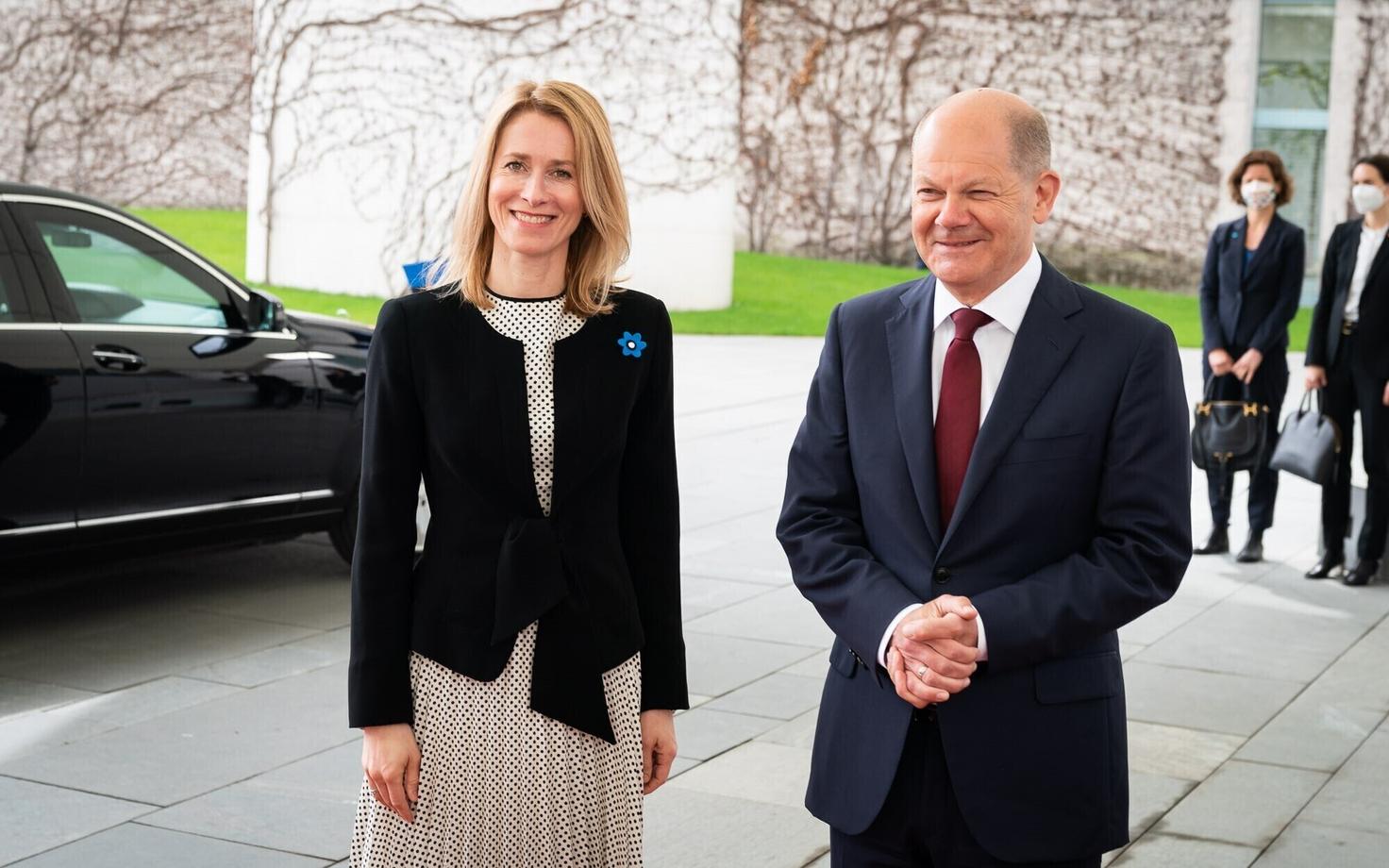 Кая Каллас и Олаф Шольц.