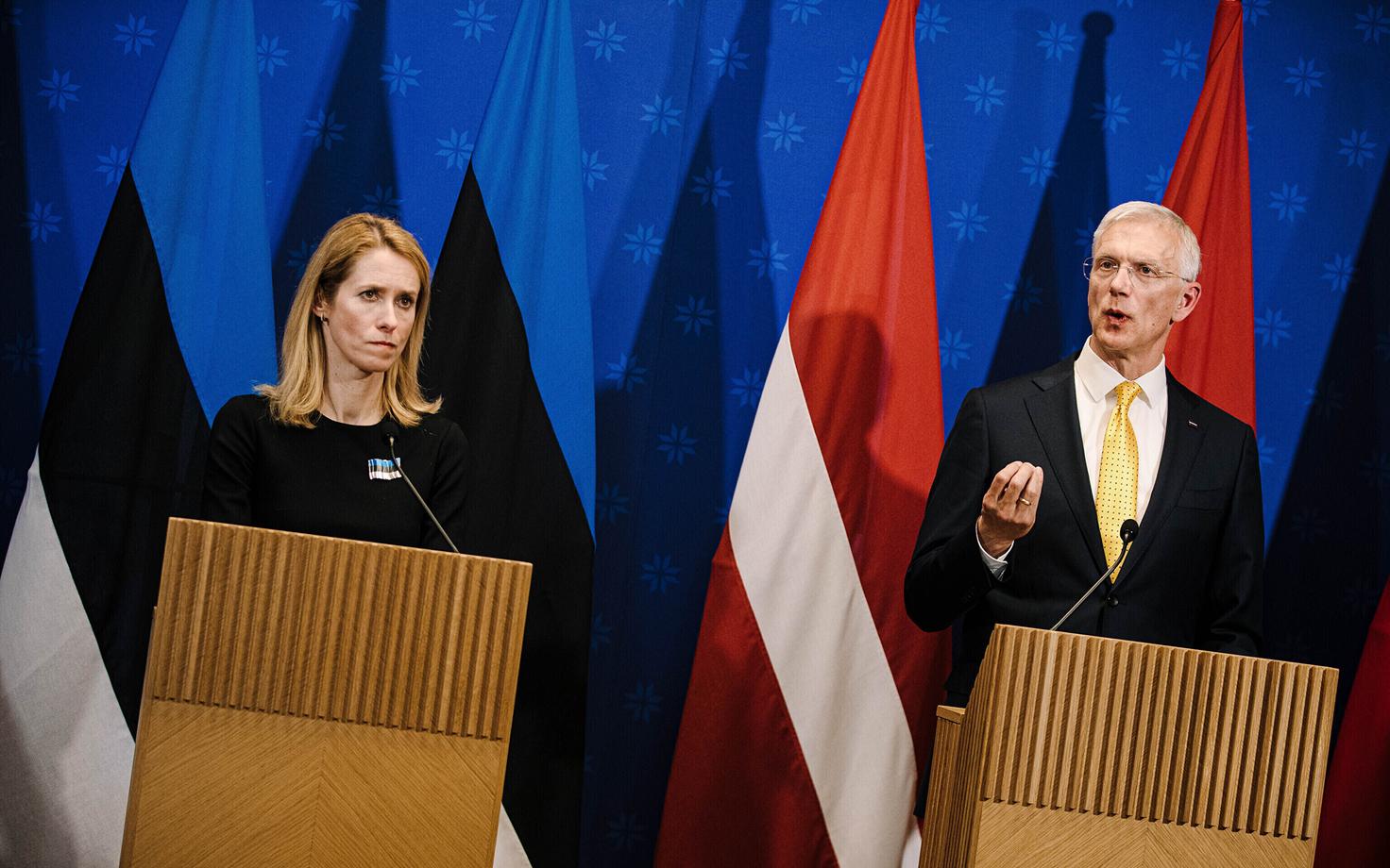 Saksa kantsleri ja Balti peaministrite pressikonverents.