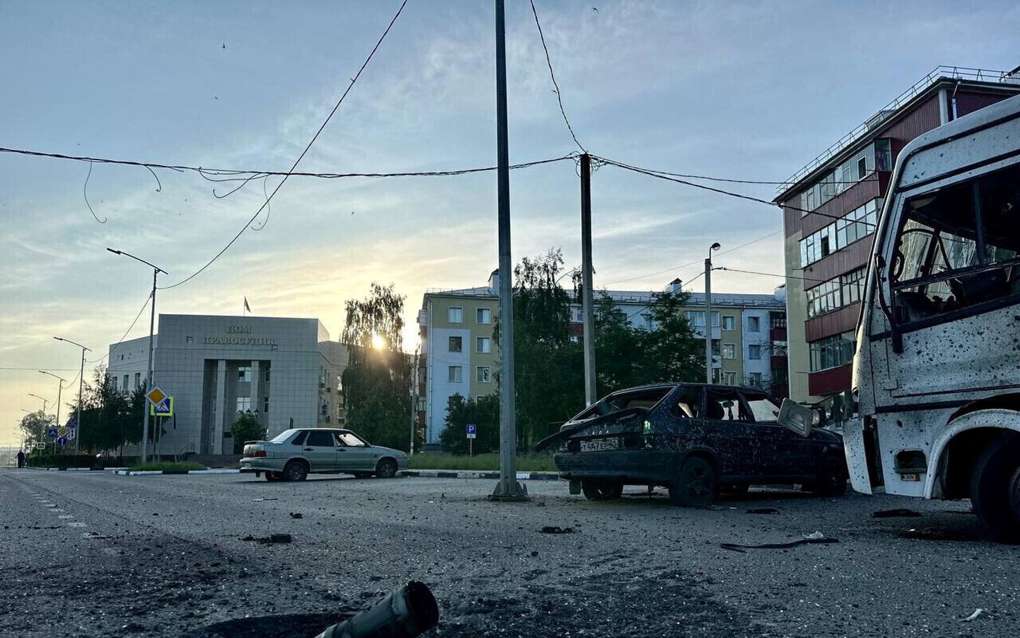 Hommikune tänav Venemaa Belgorodi oblasti Šebekino linnas.