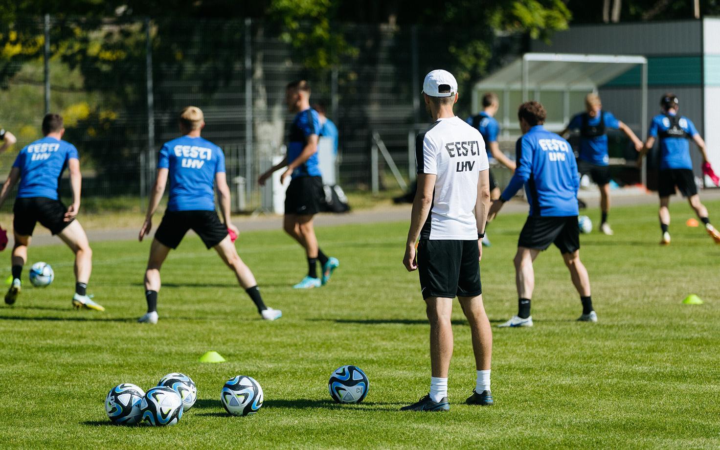 Тренировка сборной Эстонии.