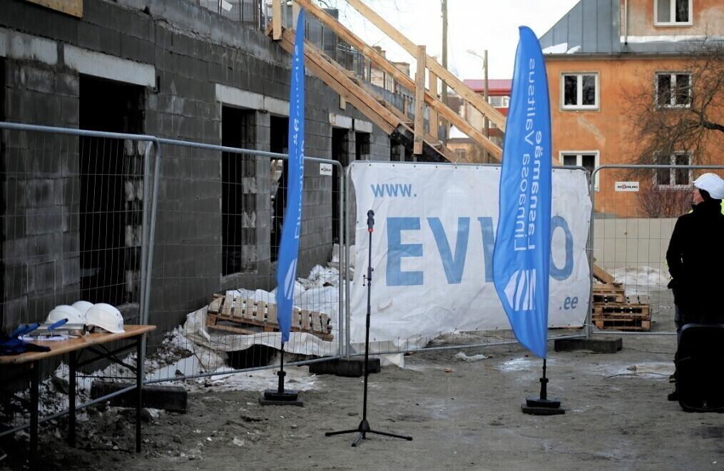 Начало строительства Ласнамяэского социального центра.