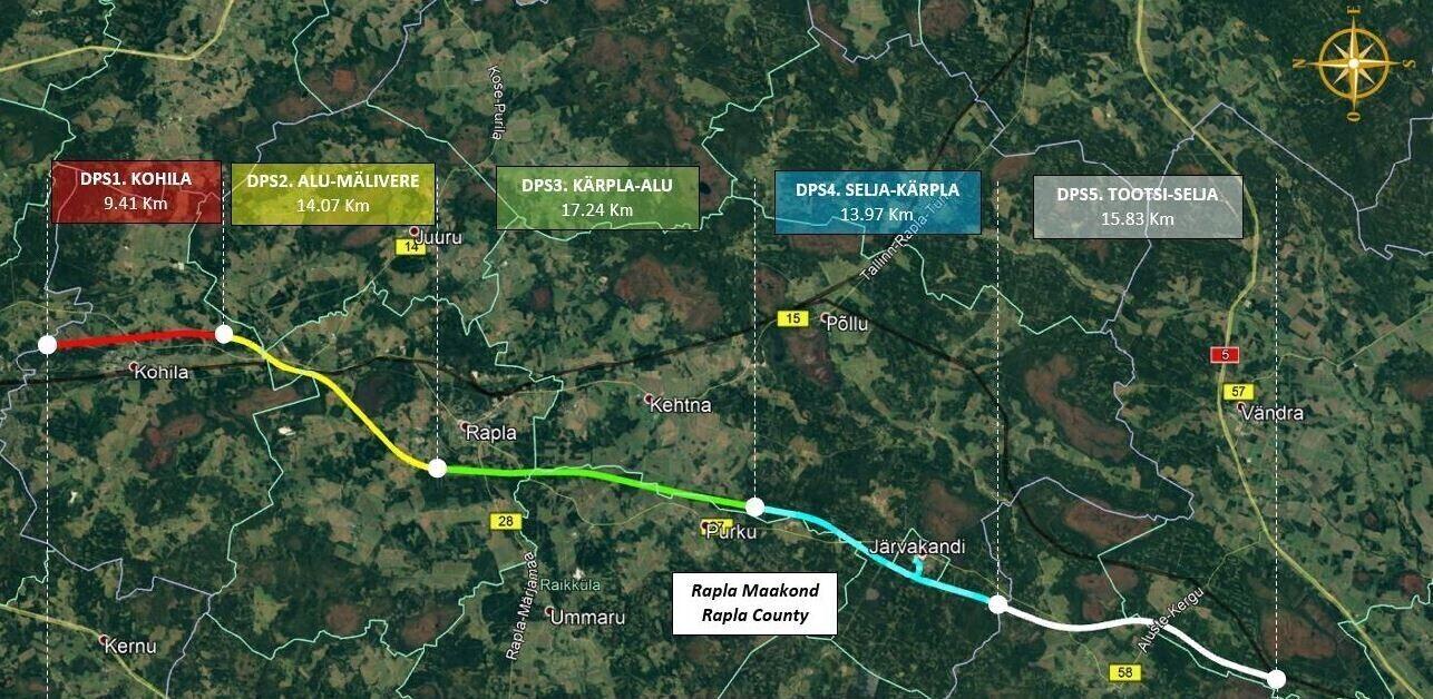 На рисунке показано распределение проектного участка DS1. Выдано разрешение на строительство секции DPS1