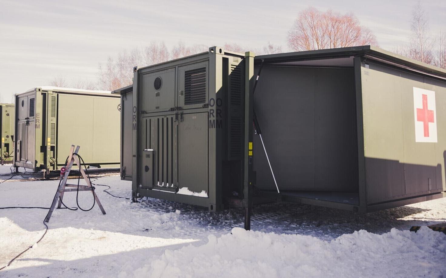 Välihaigla konteinerid.