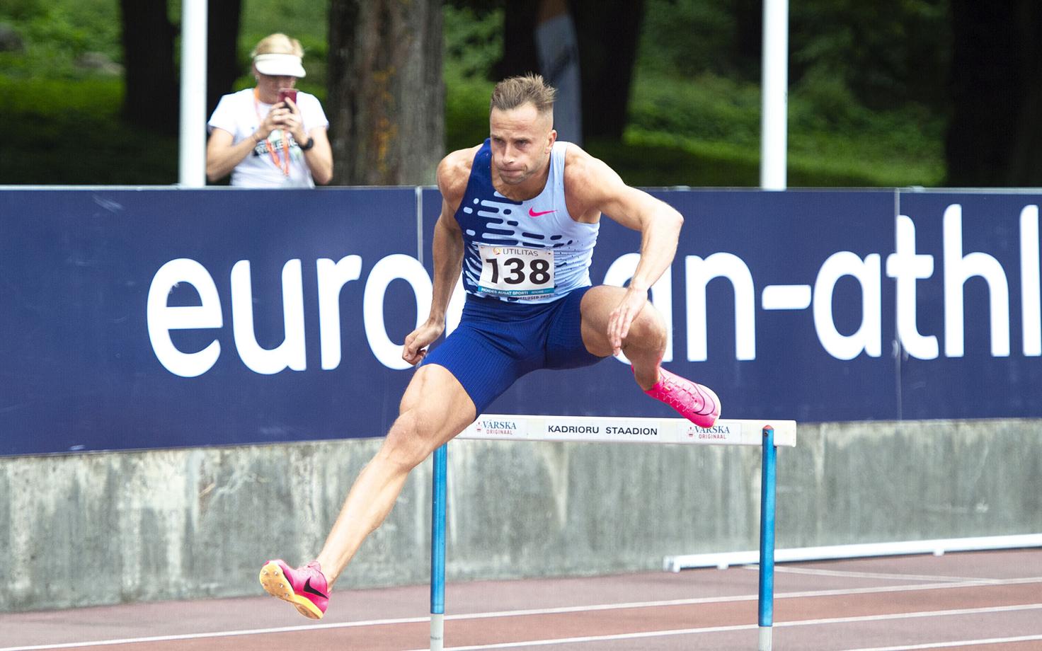 Расмус Мяги на чемпионате Эстонии по легкой атлетике.