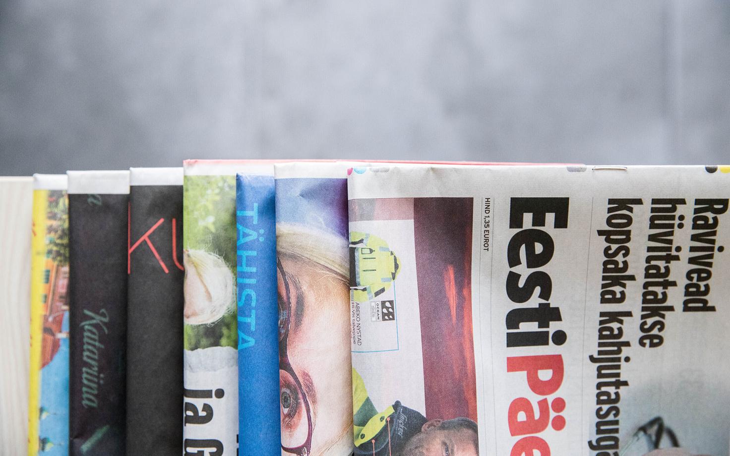 Several Estonian newspapers. Photo is illustrative.
