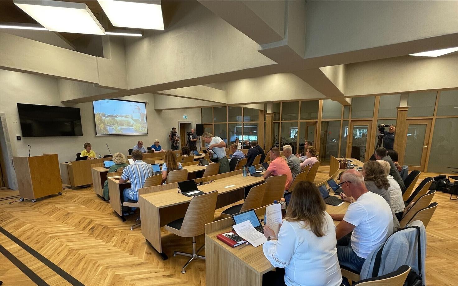 Заседание Нарвского горсобрания.