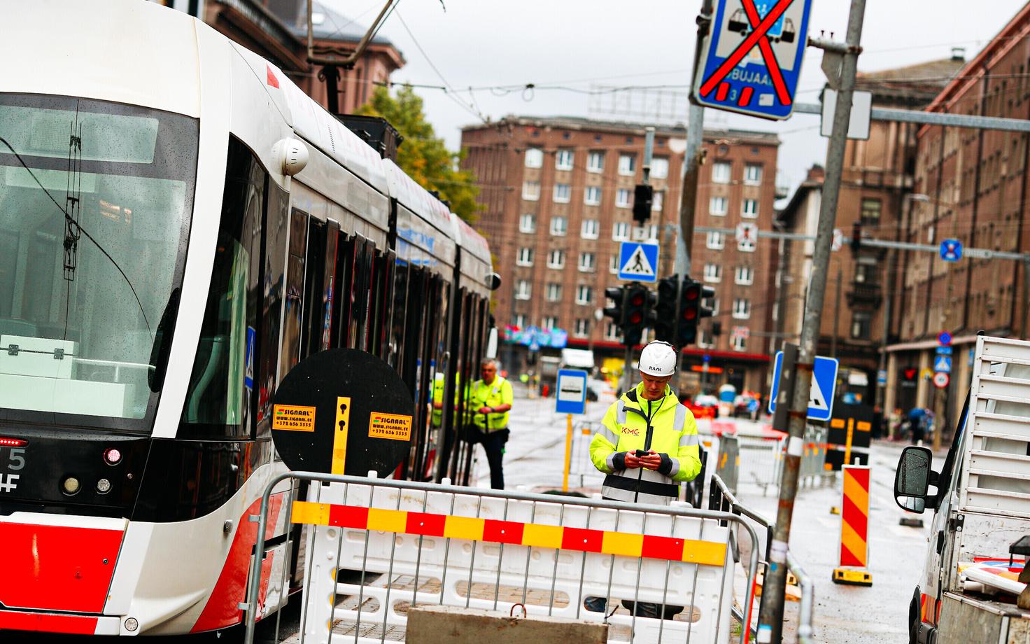 Test run of the new tramline in Tallinn.