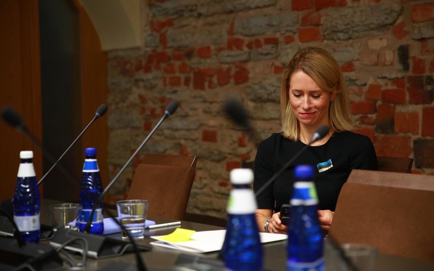 Кая Каллас на внеочередном заседании специальной антикоррупционной комиссии Рийгикогу.