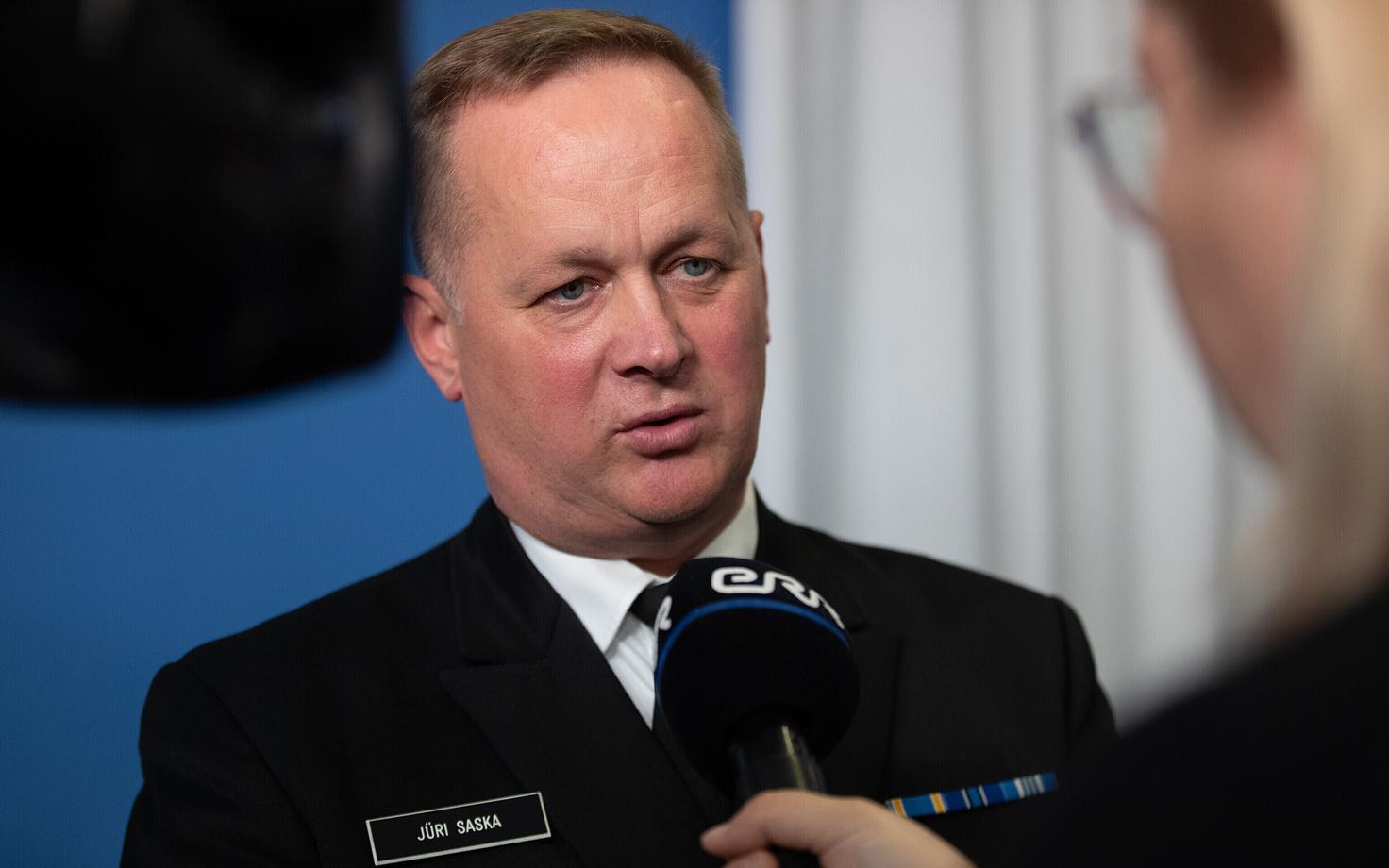 Mereväe ülem kommodoor Jüri Saska.