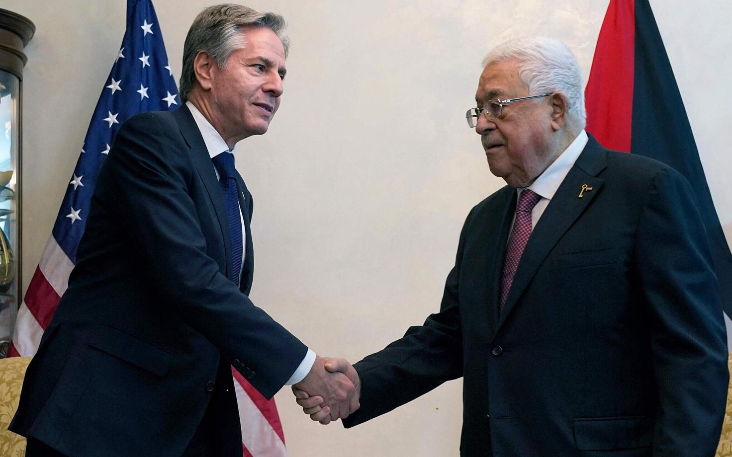 Энтони Блинкен и Махмуд Аббас.