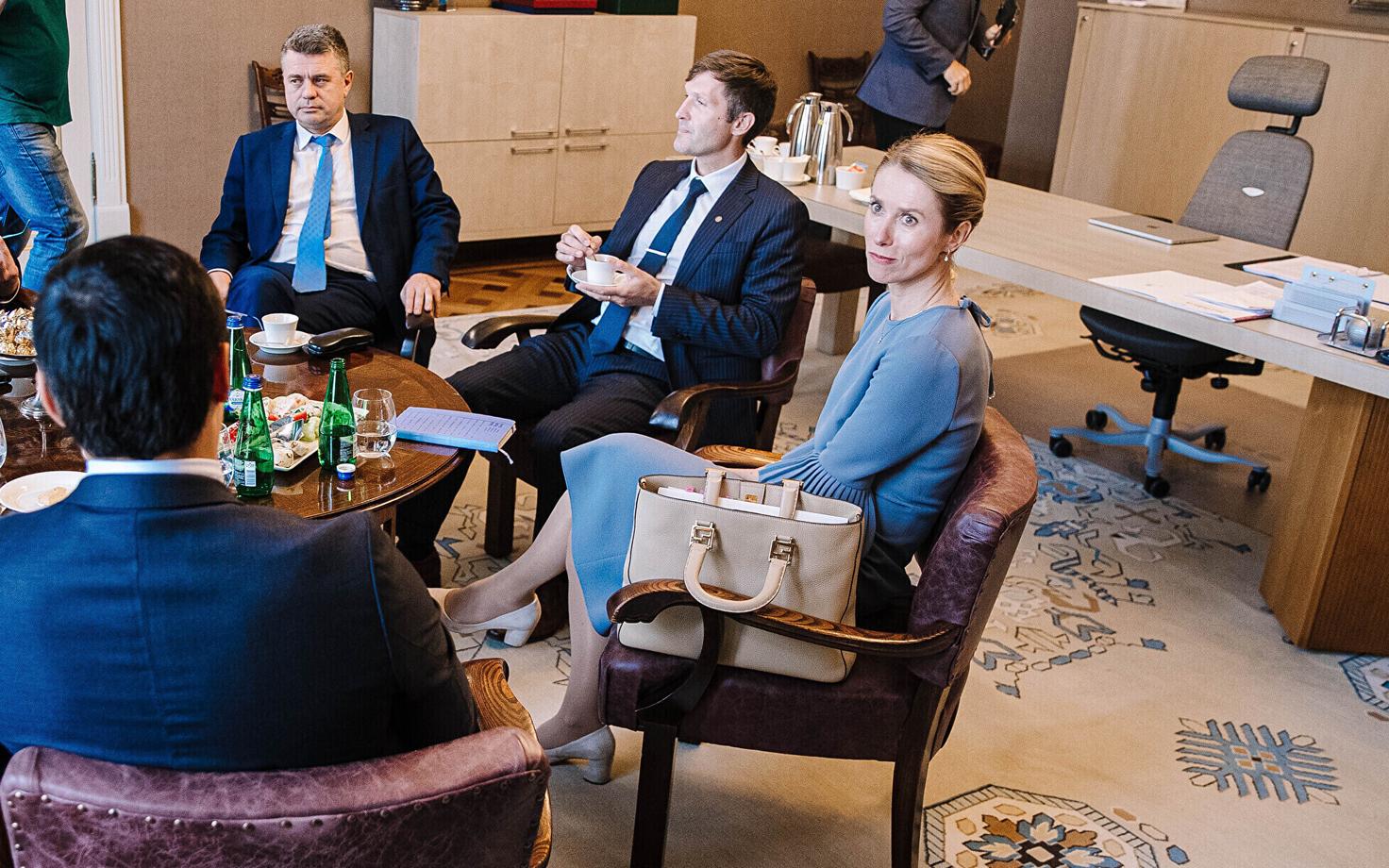 Leaders of some of Estonia's major political parties.