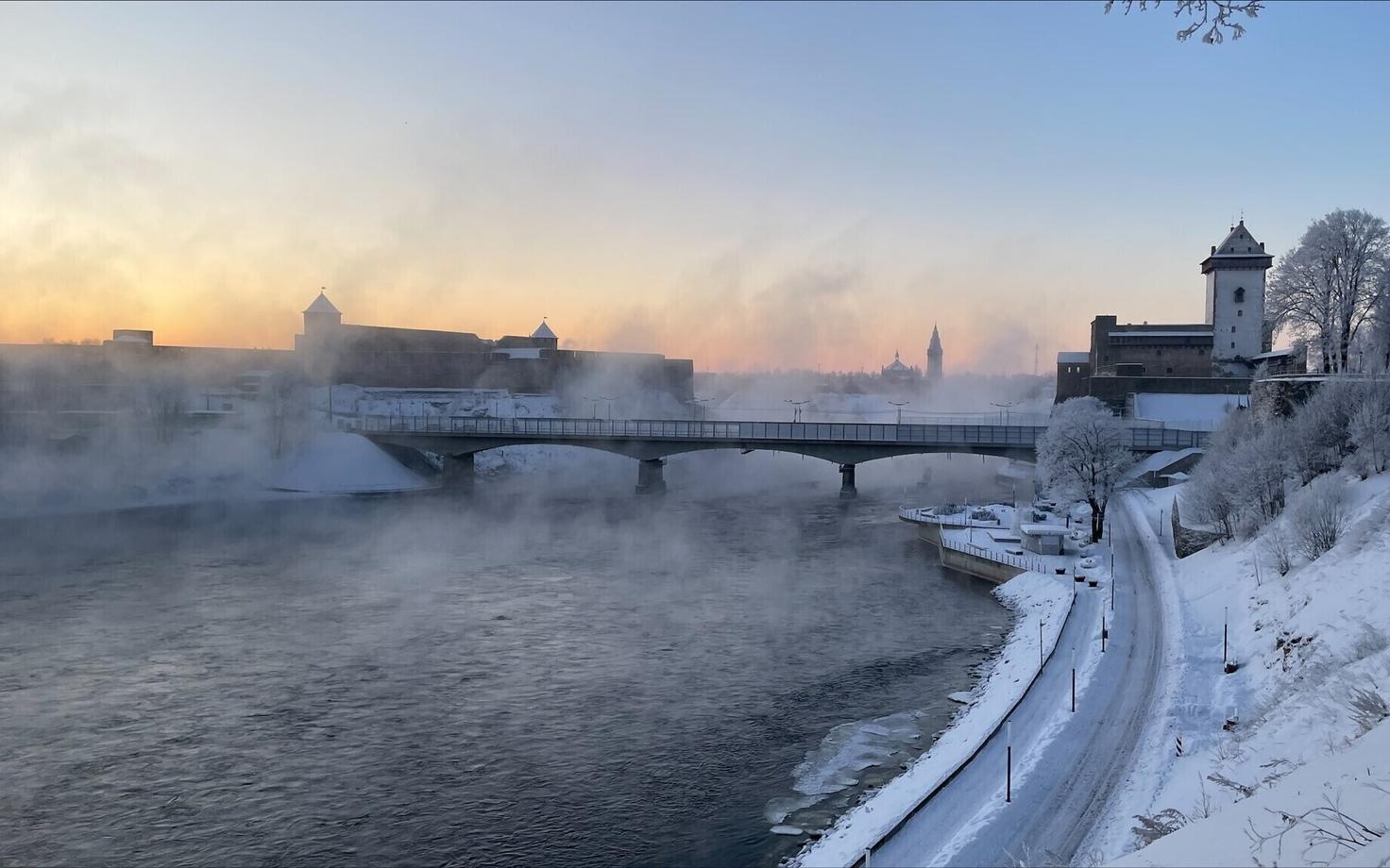 Нарва утром 3 января.