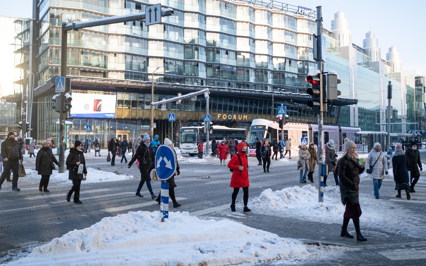 People in the heart of Tallinn.