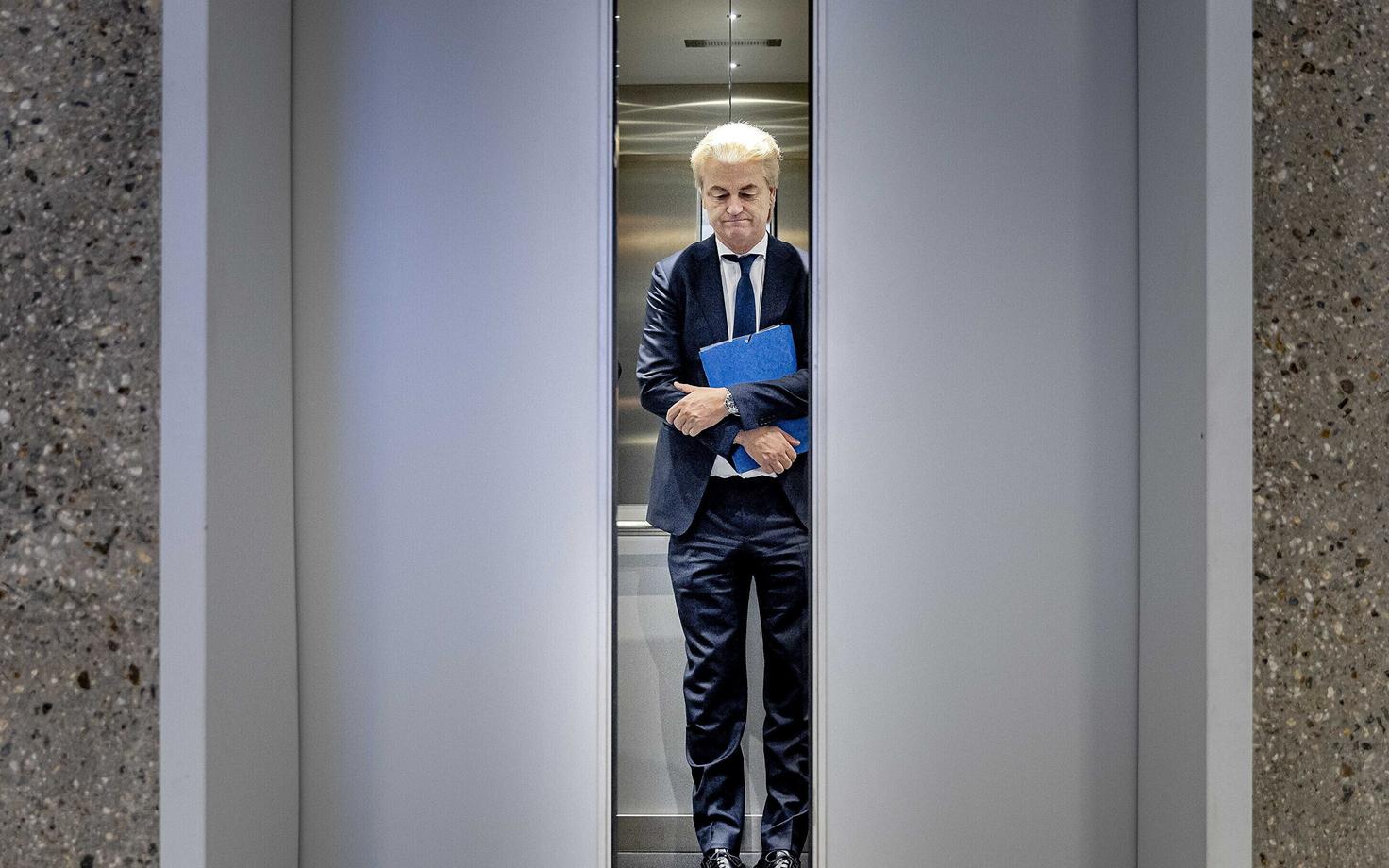 Hollandi peaministriks pürgiv sisserändevastane poliitik Geert Wilders.