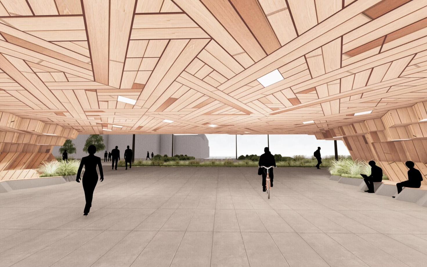 Эскиз туннеля в Юлемисте для легкового транспорта, идущего параллельно Тартускому шоссе в Таллинне.