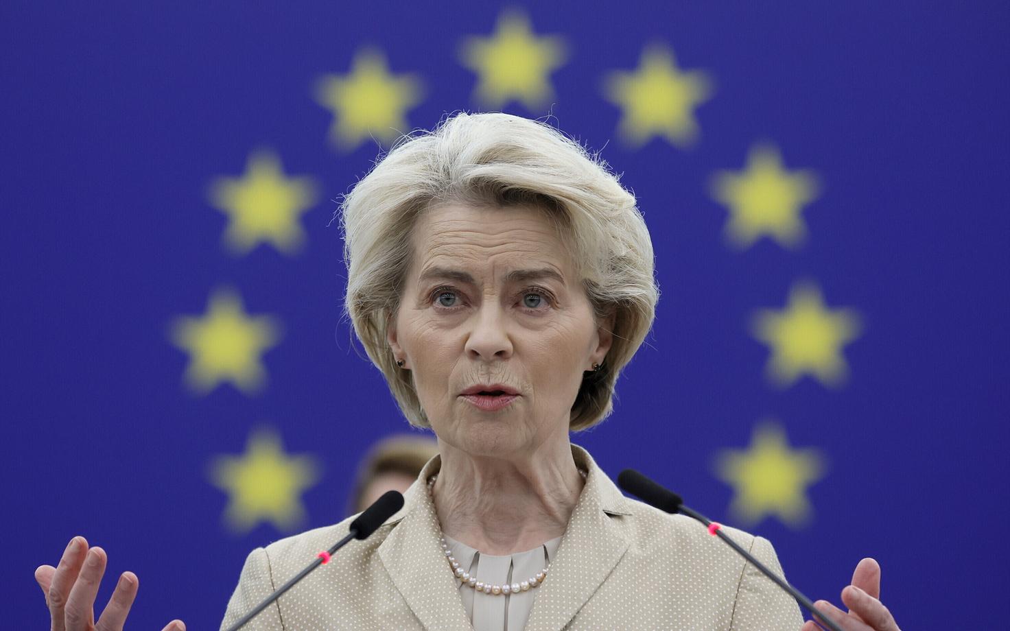 Euroopa Komisjoni president Ursula von der Leyen esinemas Euroopa Parlamendi ees.