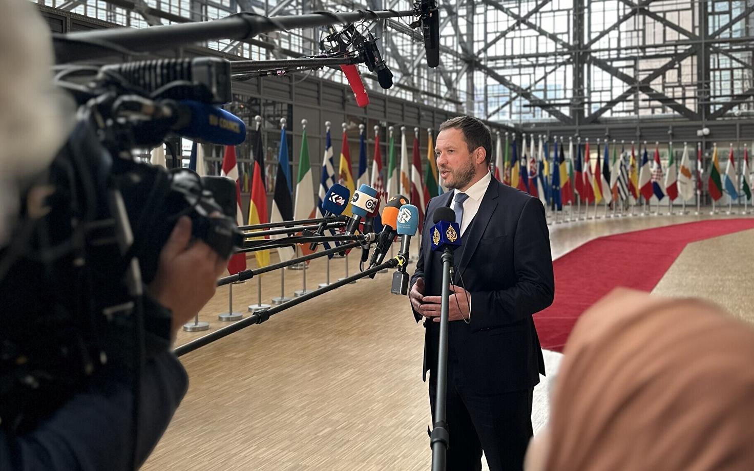 Minister of Foreign Affairs Margus Tsahkna (Eesti 200) at the General Affairs Council in Brussels on Tuesday. March 19, 2024.
