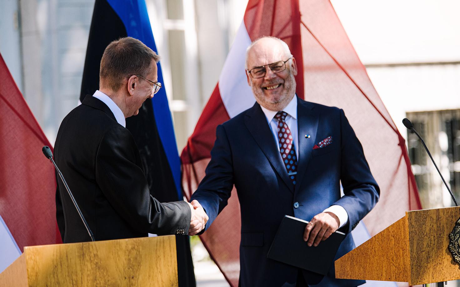 Встреча президентов Эстонии и Латвии Алара Кариса и Эдгара Ринкевича в Кадриорге.