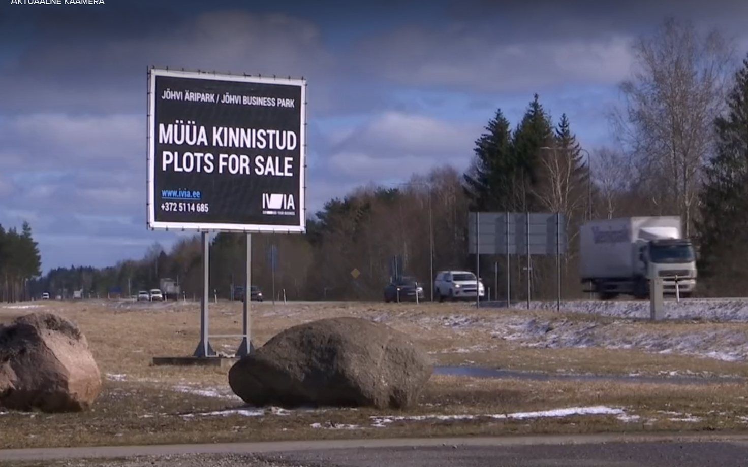Plots for sale at the Jõhvi business park.